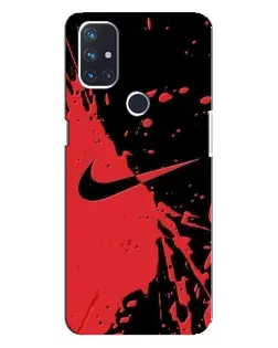 Чехол для OnePlus Nord N100 с картинкой «Красные брызги Nike» Чехол для OnePlus Nord N100 с картинкой «Красные брызги Nike»