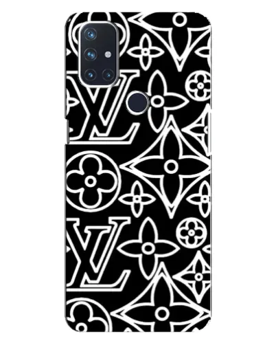 Чехол для OnePlus Nord N100 с картинкой «Черно-белый узор LV» Чехол для OnePlus Nord N100 с картинкой «Черно-белый узор LV»