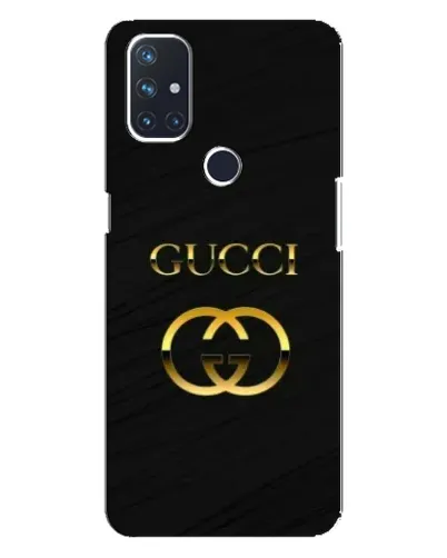 Чехол для OnePlus Nord N100 с картинкой «Золотой логотип Gucci»