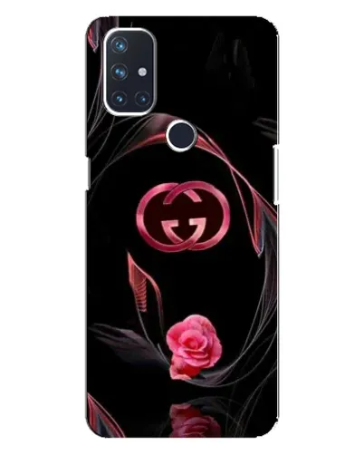 Чехол для OnePlus Nord N100 с картинкой «Gucci — неоновая роза»