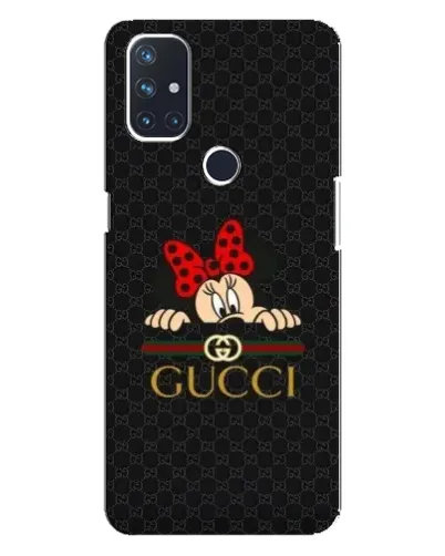 Чехол для OnePlus Nord N100 с картинкой «Минни Маус Gucci — черный»
