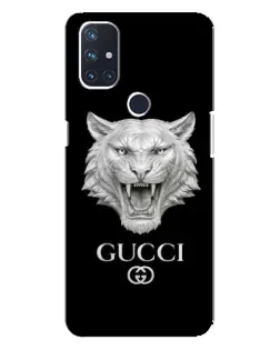 Чехол для OnePlus Nord N100 с картинкой «Gucci — серебряный лев»