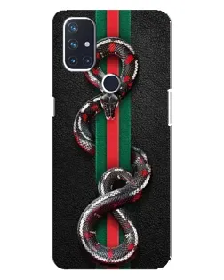 Чехол для OnePlus Nord N100 с картинкой «Gucci — змея на полосе»