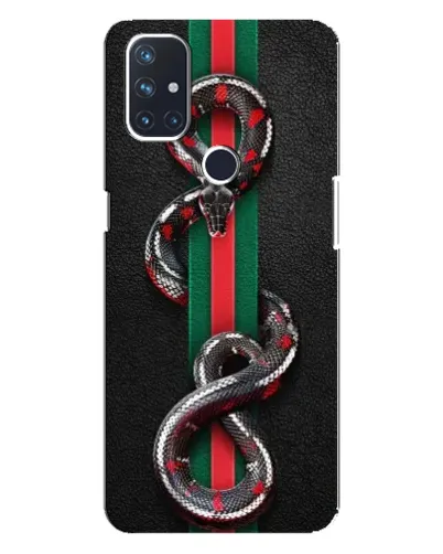 Чехол для OnePlus Nord N100 с картинкой «Gucci — змея на полосе» Чехол для OnePlus Nord N100 с картинкой «Gucci — змея на полосе»