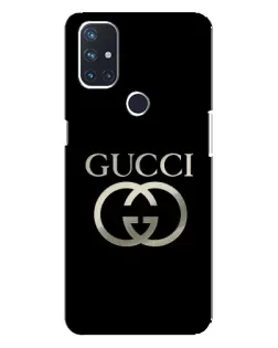 Чехол для OnePlus Nord N100 с картинкой «Gucci — золото на черном»