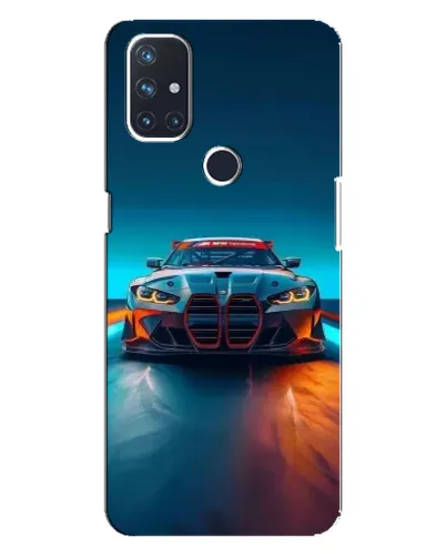Чехол для OnePlus Nord N100 с картинкой «BMW — огни неона» Чехол для OnePlus Nord N100 с картинкой «BMW — огни неона»