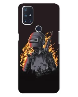 Чехол для OnePlus Nord N100 с картинкой «PUBG — огненный силуэт» Чехол для OnePlus Nord N100 с картинкой «PUBG — огненный силуэт»