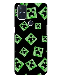 Чехол для OnePlus Nord N100 с картинкой «Паттерн с криперами»