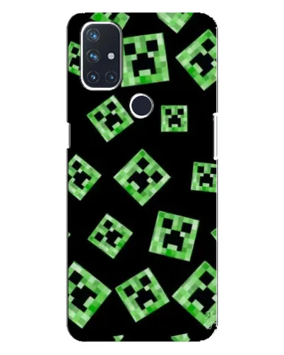 Чехол для OnePlus Nord N100 с картинкой «Паттерн с криперами»