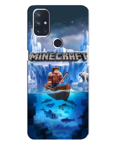 Чехол для OnePlus Nord N100 с картинкой «Minecraft ледяной мир»