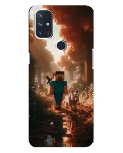 Чехол для OnePlus Nord N100 с картинкой «Стив в лесу»