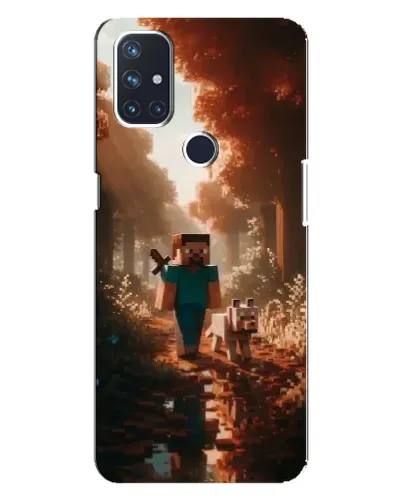 Чехол для OnePlus Nord N100 с картинкой «Стив в лесу»