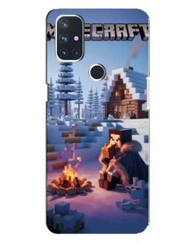 Чехол для OnePlus Nord N100 с картинкой «Зимний Minecraft»
