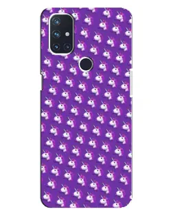 Чехол для OnePlus Nord N100 с картинкой «Единороги на фиолетовом»