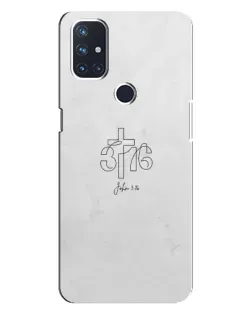Чехол для OnePlus Nord N100 с картинкой «Иоанна 3:16 Крест» Чехол для OnePlus Nord N100 с картинкой «Иоанна 3:16 Крест»