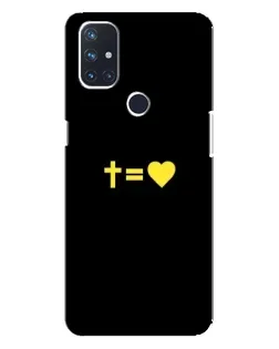 Чехол для OnePlus Nord N100 с картинкой «Сердце и Крест»
