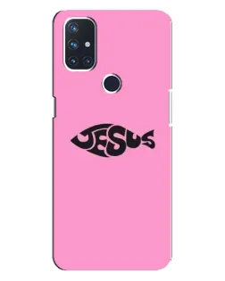 Чехол для OnePlus Nord N100 с картинкой «Розовый символ  Jesus»