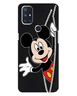 Чехол для OnePlus Nord N100 с картинкой «Микки раздвигает стены»