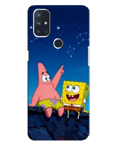 Чехол для OnePlus Nord N100 с картинкой «Губка Боб и Патрик ночью» Чехол для OnePlus Nord N100 с картинкой «Губка Боб и Патрик ночью»
