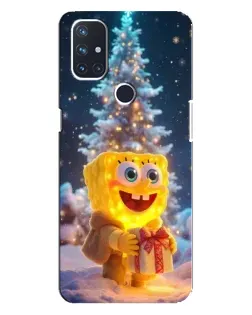 Чехол для OnePlus Nord N100 с картинкой «Рождественский Спанч Боб»