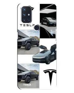 Чехол для OnePlus Nord N100 с картинкой «Коллаж Cybertruck Tesla» Чехол для OnePlus Nord N100 с картинкой «Коллаж Cybertruck Tesla»