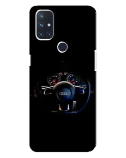 Чехол для OnePlus Nord N100 с картинкой «Салон Audi — руль»