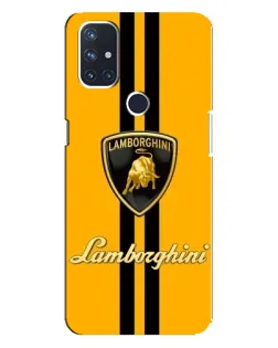 Чохол для OnePlus Nord N100 з картинкою «Lamborghini Stripe жовтий»