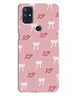 Чехол для OnePlus Nord N100 с картинкой «Сердца и банты» Чехол для OnePlus Nord N100 с картинкой «Сердца и банты»
