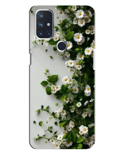 Чехол для OnePlus Nord N100 с картинкой «Ветка мелких белых цветов» Чехол для OnePlus Nord N100 с картинкой «Ветка мелких белых цветов»