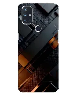 Чехол для OnePlus Nord N100 с картинкой «Черные геометрические блоки»
