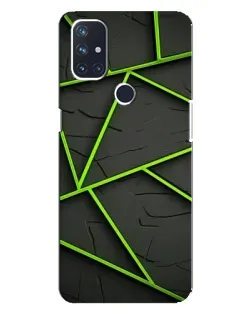 Чехол для OnePlus Nord N100 с картинкой «Зеленые геометрические линии»