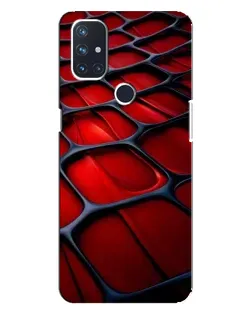 Чехол для OnePlus Nord N100 с картинкой «Красная глянцевая сетка»