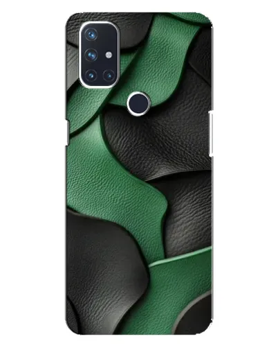 Чехол для OnePlus Nord N100 с картинкой «Зеленые кожаные волны» Чехол для OnePlus Nord N100 с картинкой «Зеленые кожаные волны»