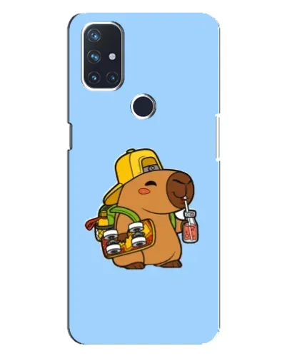 Чехол для OnePlus Nord N100 с картинкой «Капибара на скейте»