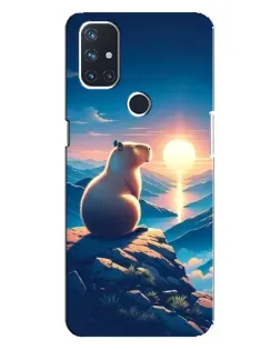 Чехол для OnePlus Nord N100 с картинкой «Закат солнца с капибарой» Чехол для OnePlus Nord N100 с картинкой «Закат солнца с капибарой»