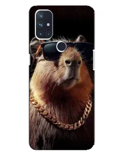 Чехол для OnePlus Nord N100 с картинкой «Капибара золотая цепь» Чехол для OnePlus Nord N100 с картинкой «Капибара золотая цепь»