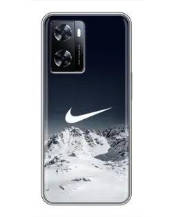 Чехол для OnePlus Nord N20 SE с картинкой «Nike — зимние горы» Чехол для OnePlus Nord N20 SE с картинкой «Nike — зимние горы»