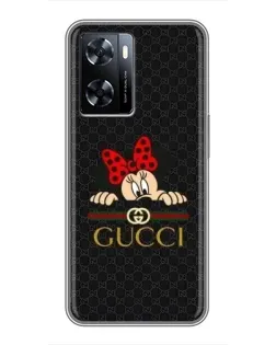 Чехол для OnePlus Nord N20 SE с картинкой «Минни Маус Gucci — черный»