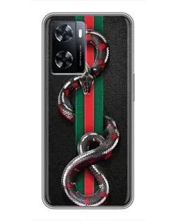 Чехол для OnePlus Nord N20 SE с картинкой «Gucci — змея на полосе»