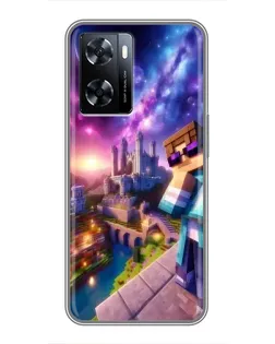 Чехол для OnePlus Nord N20 SE с картинкой «Стив и космос»
