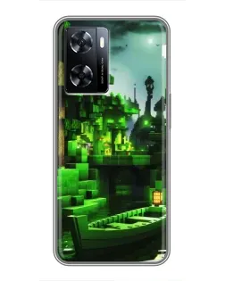 Чехол для OnePlus Nord N20 SE с картинкой «Minecraft лесной пейзаж»