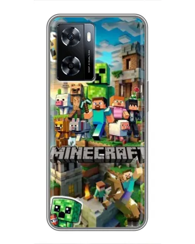 Чехол для OnePlus Nord N20 SE с картинкой «Замок Minecraft»
