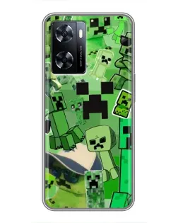 Чехол для OnePlus Nord N20 SE с картинкой «Криперы Minecraft»