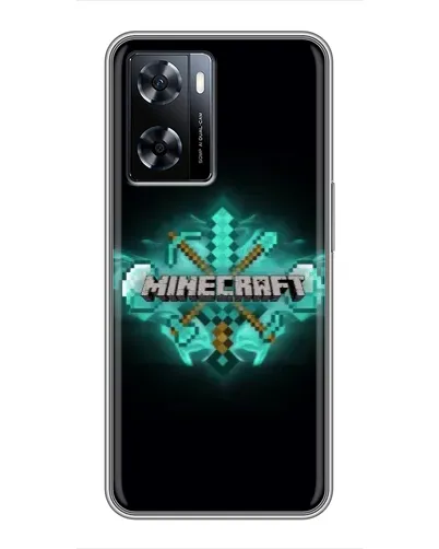 Чехол для OnePlus Nord N20 SE с картинкой «Minecraft Diamond лого»