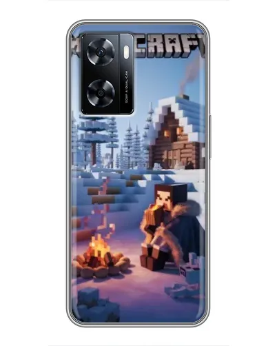 Чехол для OnePlus Nord N20 SE с картинкой «Зимний Minecraft»