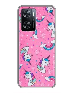 Чехол для OnePlus Nord N20 SE с картинкой «Unicorn паттерн розовый»