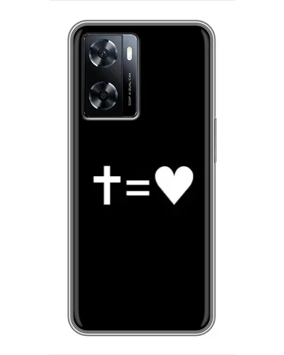 Чехол для OnePlus Nord N20 SE с картинкой «Крест и Сердце»