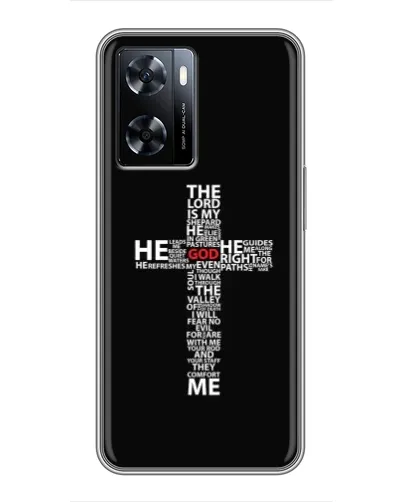 Чехол для OnePlus Nord N20 SE с картинкой «Текстовый крест» Чехол для OnePlus Nord N20 SE с картинкой «Текстовый крест»
