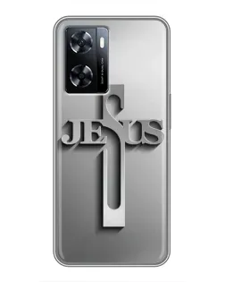 Чехол для OnePlus Nord N20 SE с картинкой «Металлический крест Jesus»