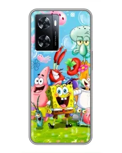Чехол для OnePlus Nord N20 SE с картинкой «Губка Боб и друзья» Чехол для OnePlus Nord N20 SE с картинкой «Губка Боб и друзья»